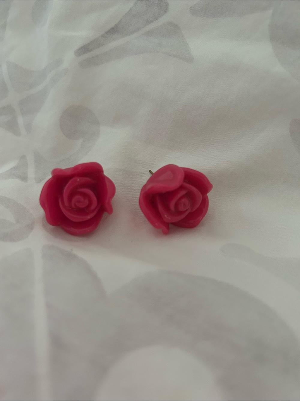 Pink Rose Stud Earrings - Women's Floral Accessories